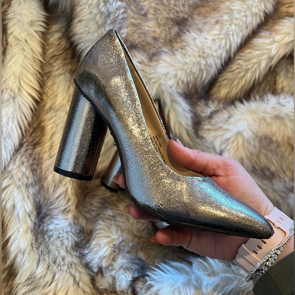 A new day chunky metallic silver heels size 5.5 - Picture 9 of 11